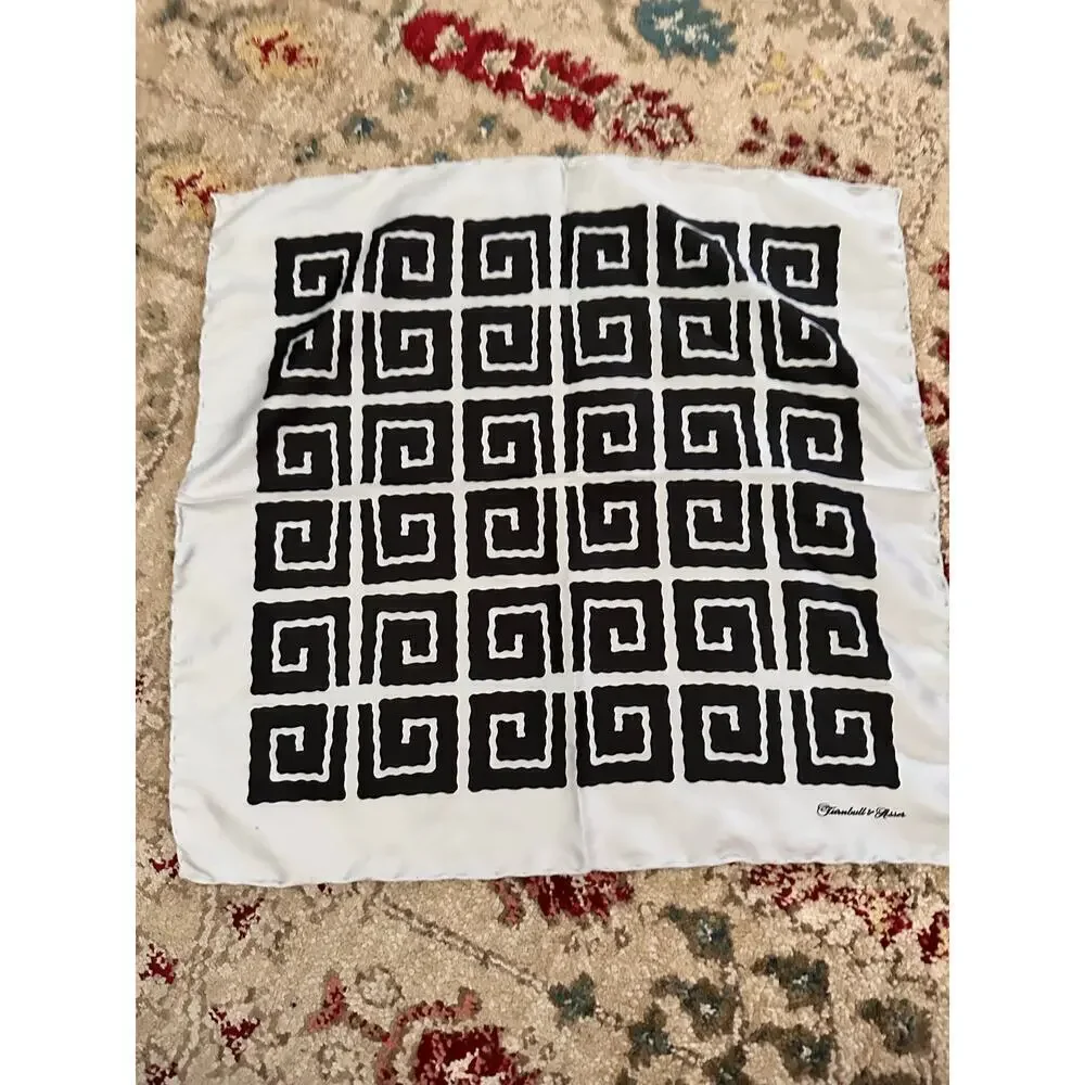 Vintage 60s Rare Pure Silk Made in Italy Square Scarf